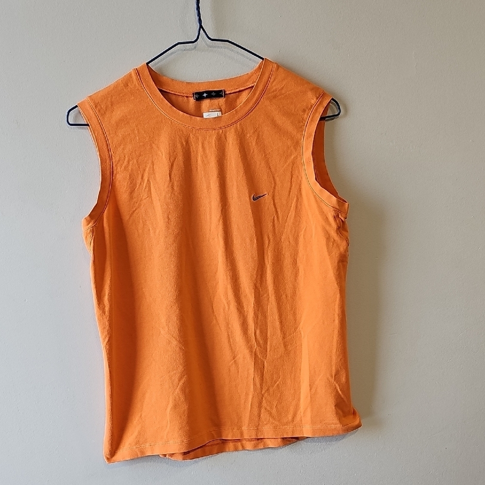 Nike Fitdry Large Orange Athletic Sleeveless Top
